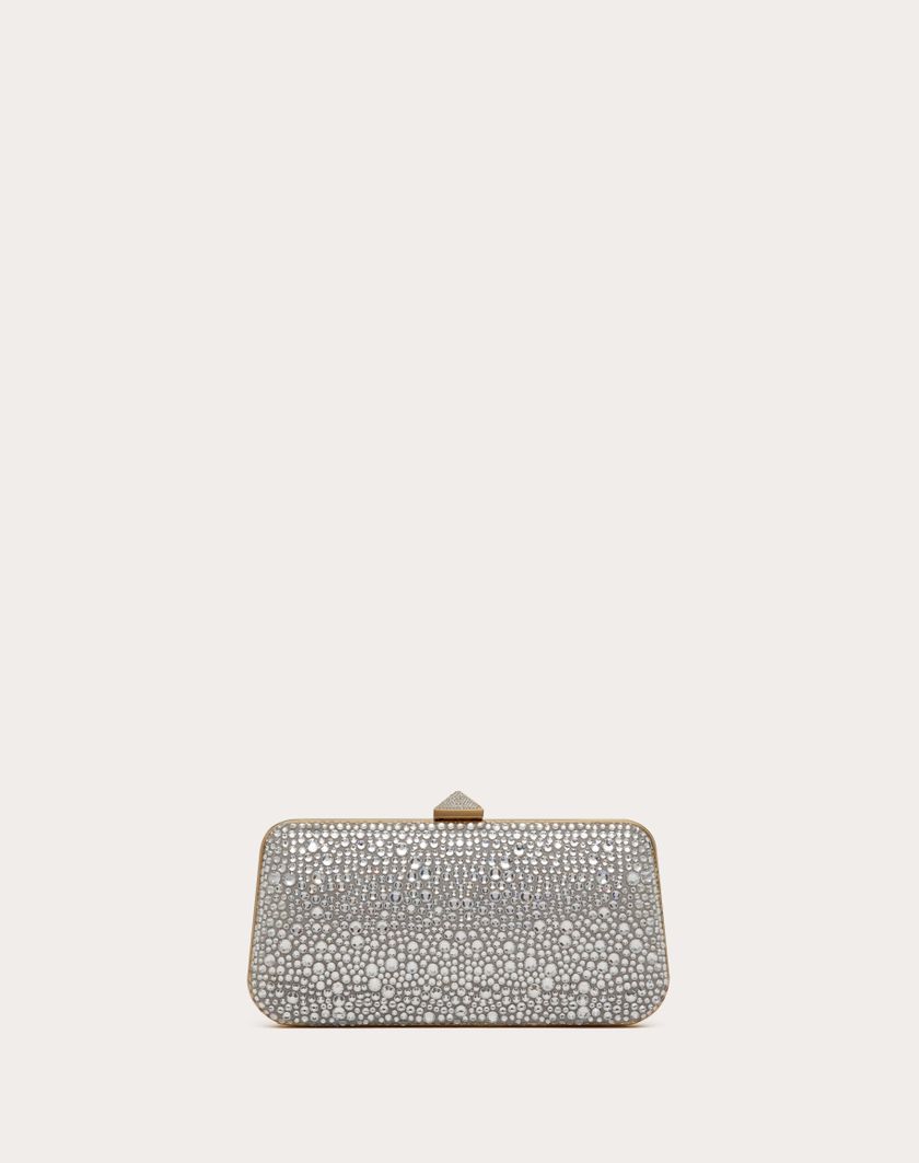 Valentino Handbags Minaudiere Carry Secrets Con Strass Per Donna In Gold Quartz | Valentino IT