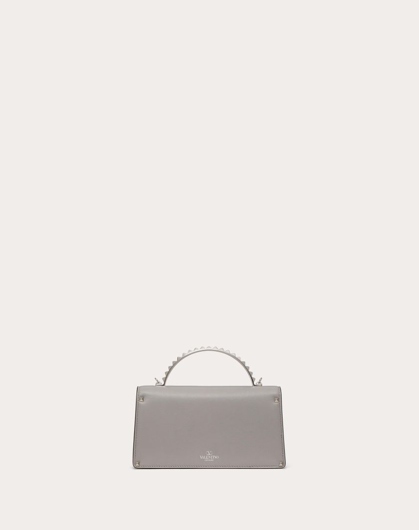 Valentino Handbags Mini Borsa A Mano Rockstud In Vitello Per Donna In Grigio | Valentino IT
