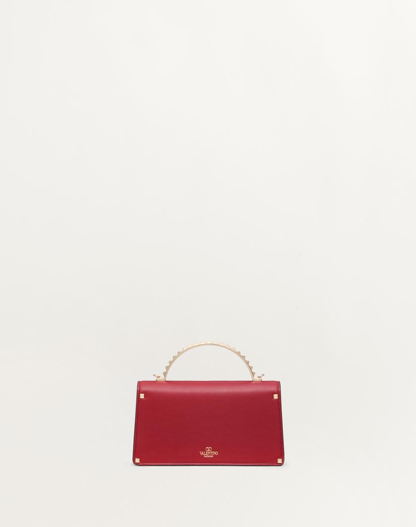 Valentino Handbags Mini Borsa A Mano Rockstud In Vitello Per Donna In Rosso V. | Valentino IT