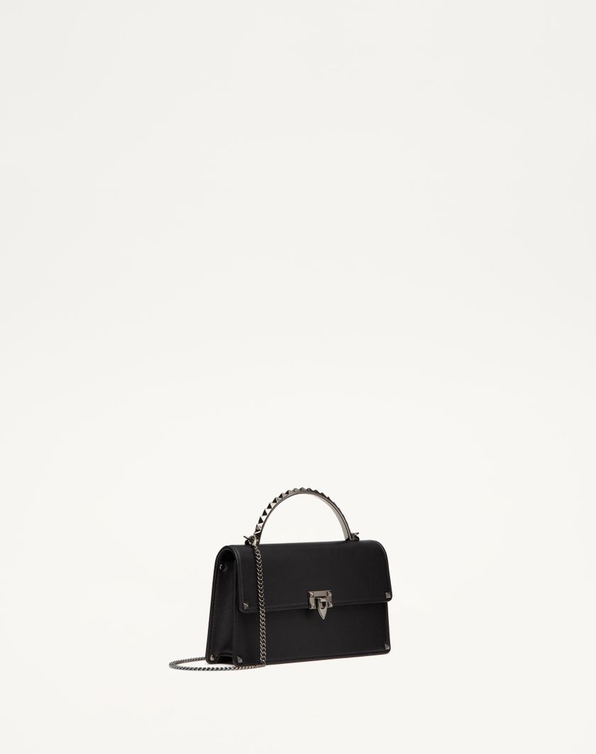 Valentino Handbags Mini Borsa A Mano Rockstud In Vitello Per Donna In Nero | Valentino IT