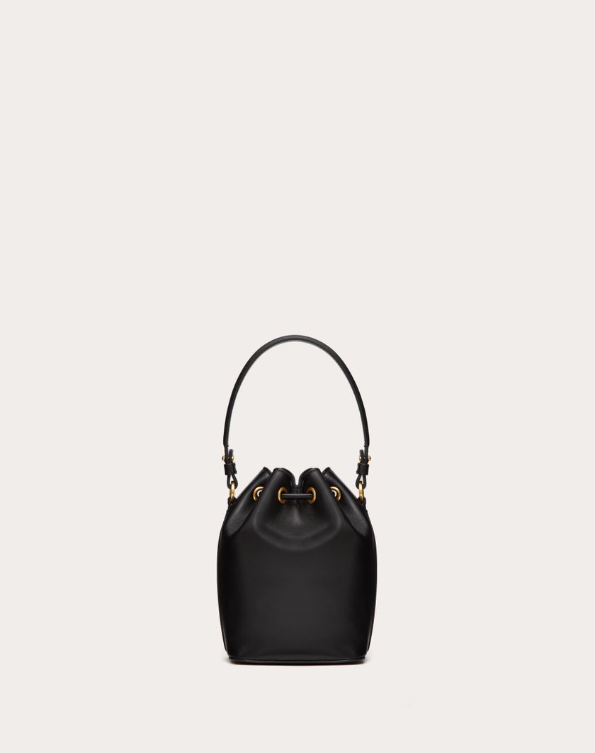 Valentino Handbags Mini Borsa A Secchiello Vlogo Signature In Nappa Per Donna In Nero | Valentino IT