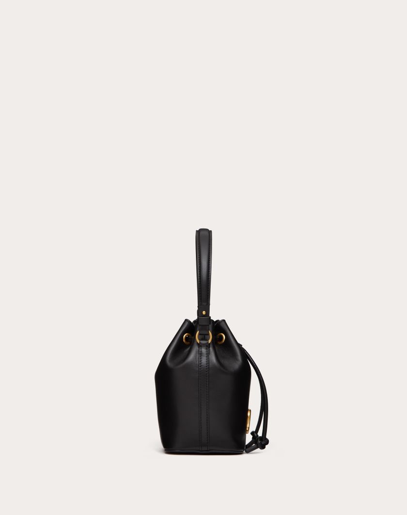 Valentino Handbags Mini Borsa A Secchiello Vlogo Signature In Nappa Per Donna In Nero | Valentino IT