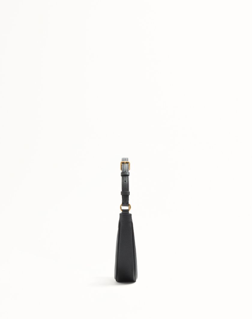 Valentino Handbags Mini Borsa Hobo Vlogo Signature In Vitello Granato Per Donna In Nero | Valentino IT