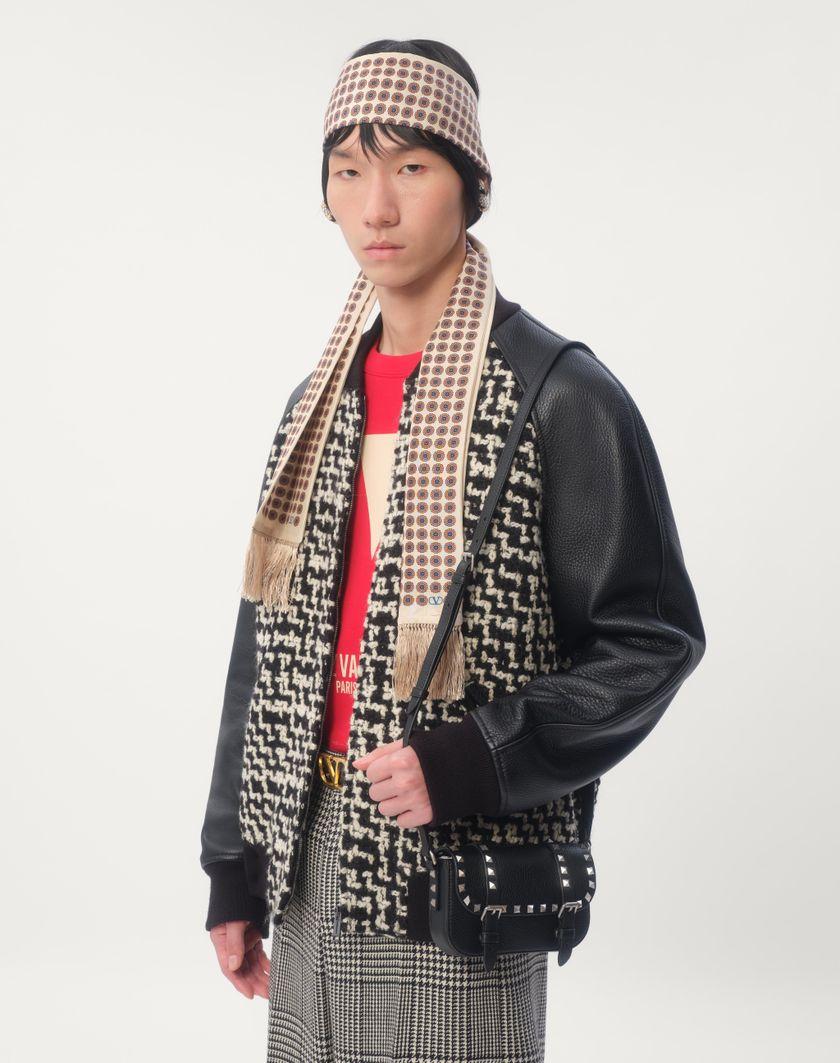 Valentino Handbags Mini Borsa Rockstud In Vitello Granato Per Uomo In Nero | Valentino IT