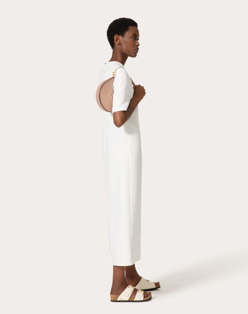 Valentino Handbags Mini Hobo Vlogo Signature In Vitello Con Logo Gioiello Per Donna In Rose Cannelle | Valentino IT