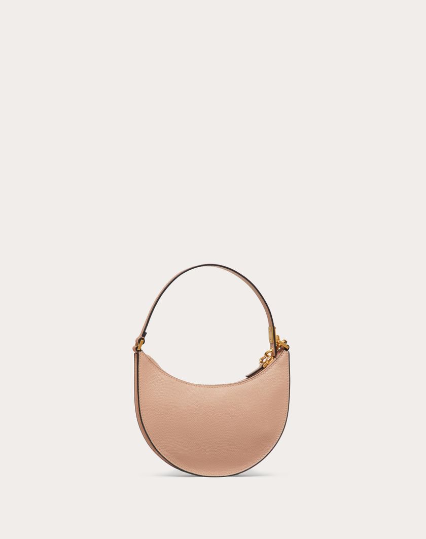 Valentino Handbags Mini Hobo Vlogo Signature In Vitello Granato Per Donna In Light Ivory | Valentino IT