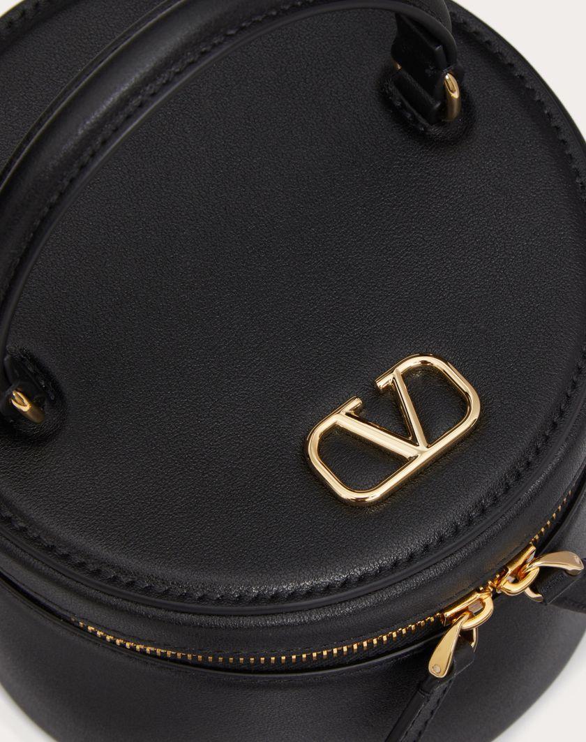 Valentino Handbags Mini Vanity Porta Gioielli Vlogo Signature In Vitello Per Donna In Nero | Valentino IT