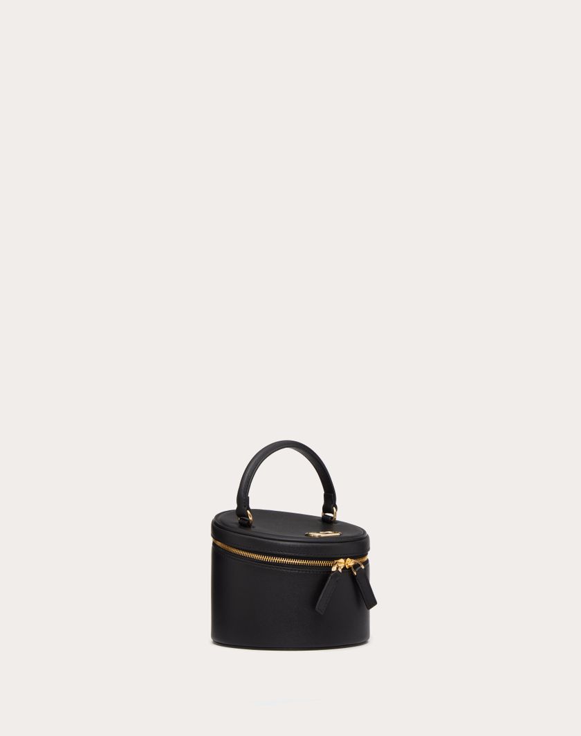 Valentino Handbags Mini Vanity Porta Gioielli Vlogo Signature In Vitello Per Donna In Nero | Valentino IT
