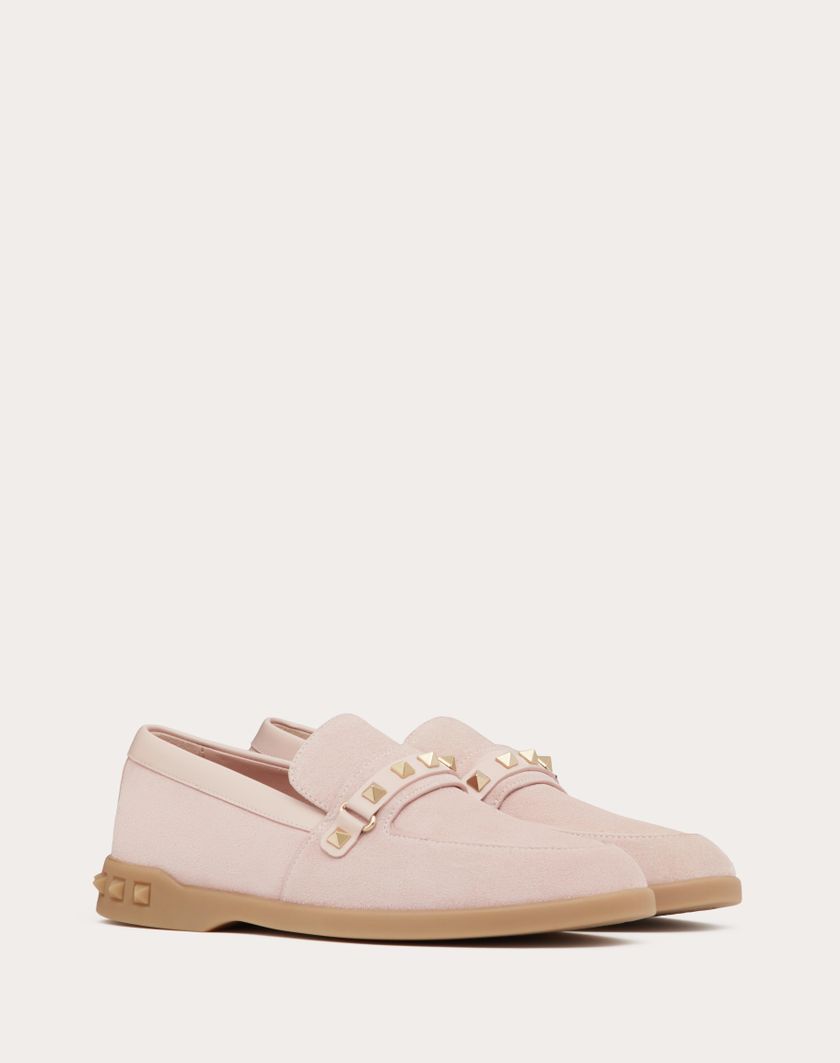 Valentino Handbags Mocassino Leisure Flows In Crosta Per Donna In Rose Quartz | Valentino IT