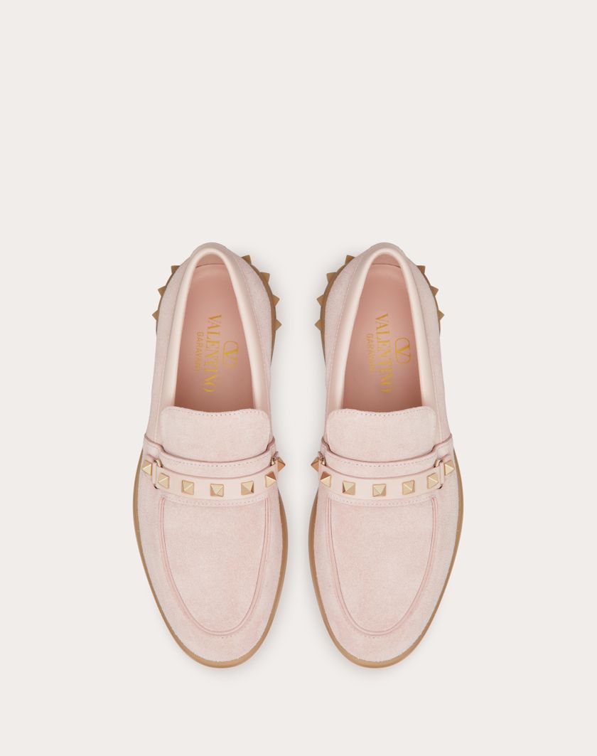 Valentino Handbags Mocassino Leisure Flows In Crosta Per Donna In Rose Quartz | Valentino IT