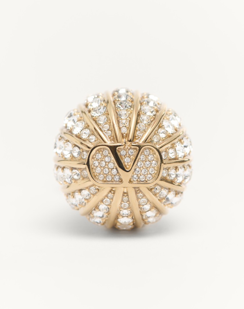 Valentino Handbags Orecchini Poetiques Des Gouttes In Metallo E Cristalli Swarovski® Per Donna In Oro/crystal | Valentino IT