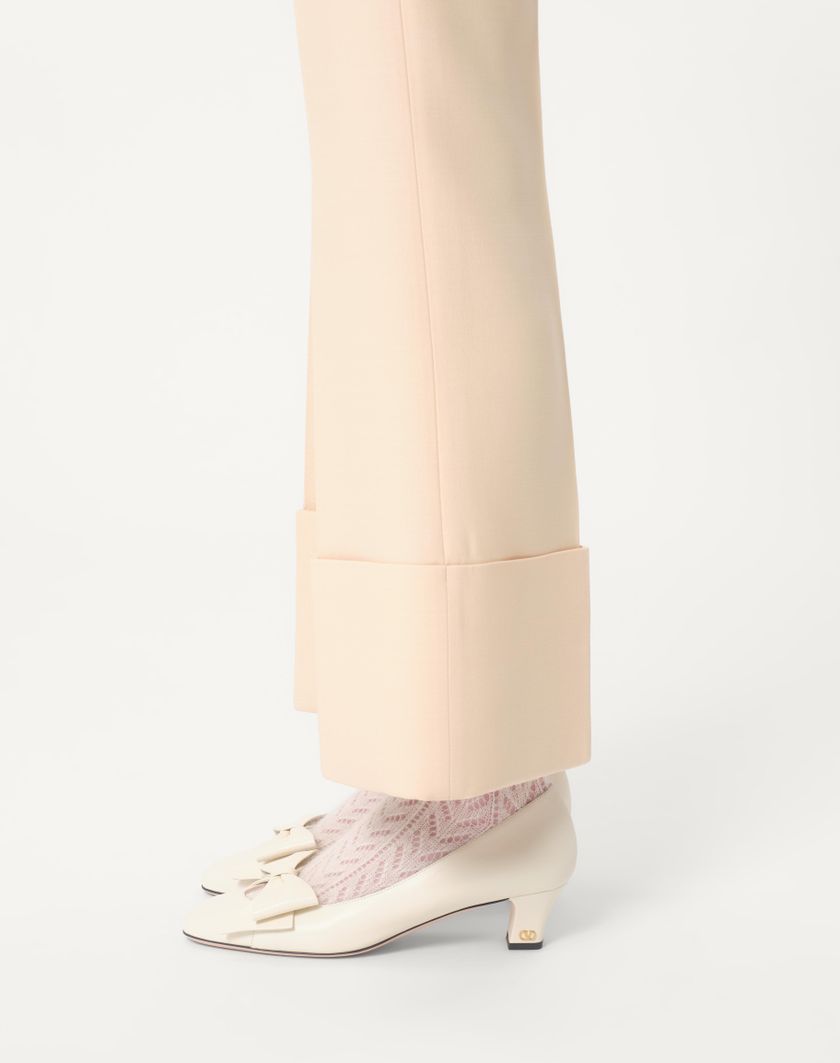 Valentino Handbags Pantalone In Crepe Couture Per Donna In Avorio | Valentino IT