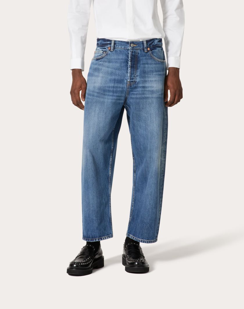 Valentino Handbags Pantalone In Denim Per Uomo In Denim | Valentino IT