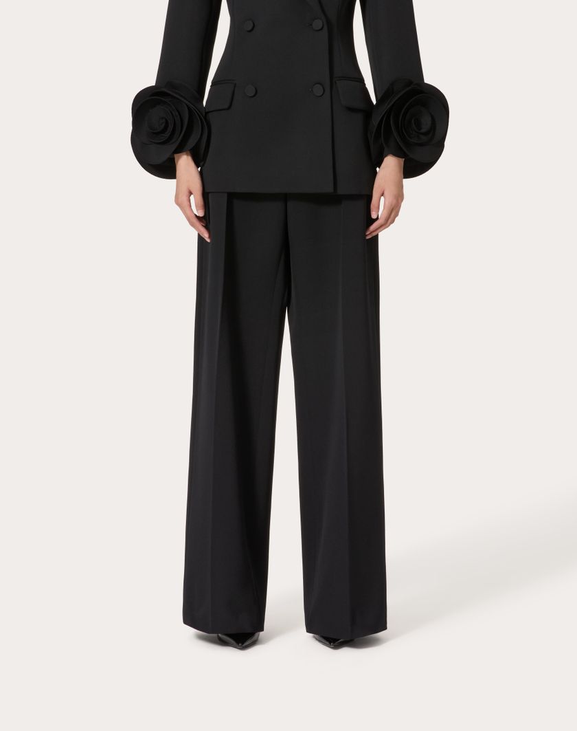 Valentino Handbags Pantalone In Grisaille Per Donna In Nero | Valentino IT