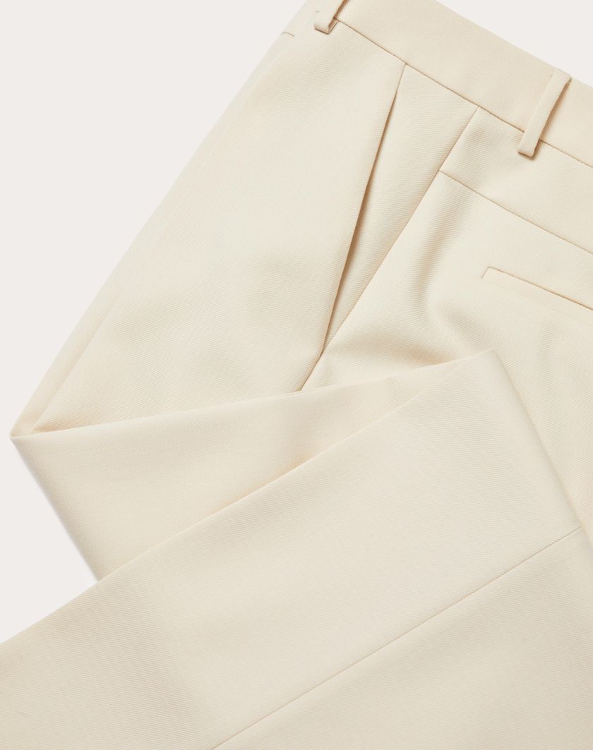 Valentino Handbags Pantalone In Lana Per Uomo In Burro | Valentino IT