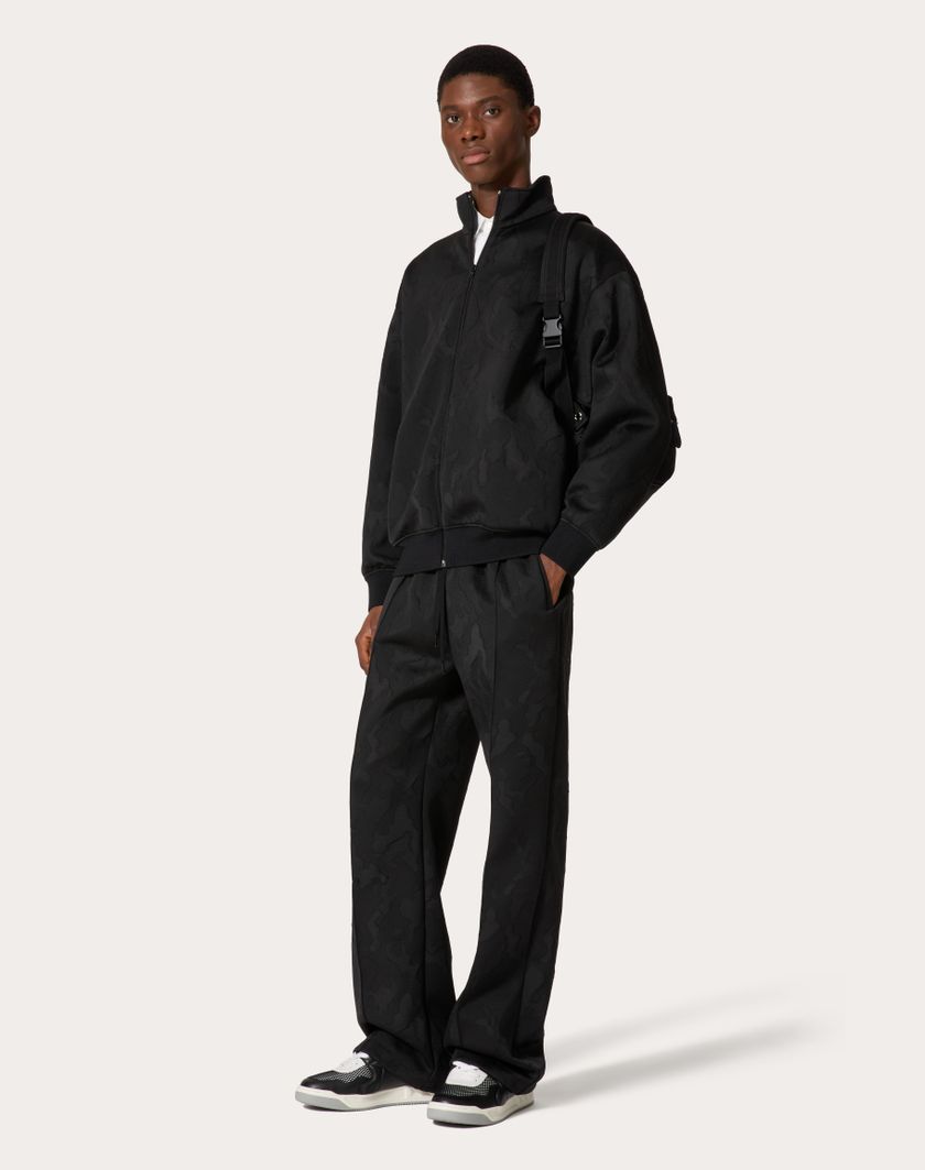 Valentino Handbags Pantaloni In Acetato Con Motivo Camounoir All Over Per Uomo In Nero | Valentino IT