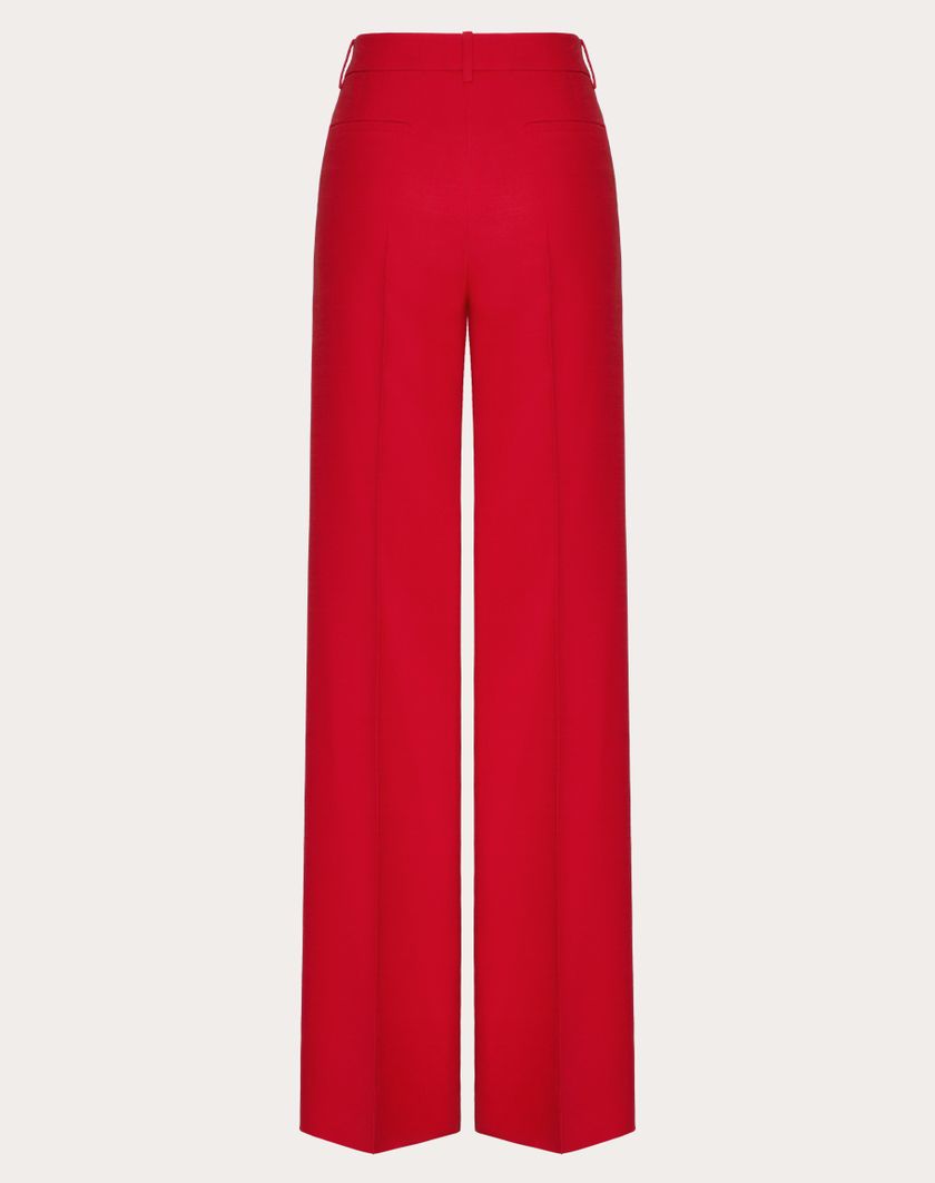 Valentino Handbags Pantaloni In Crepe Couture Per Donna In Rosso | Valentino IT