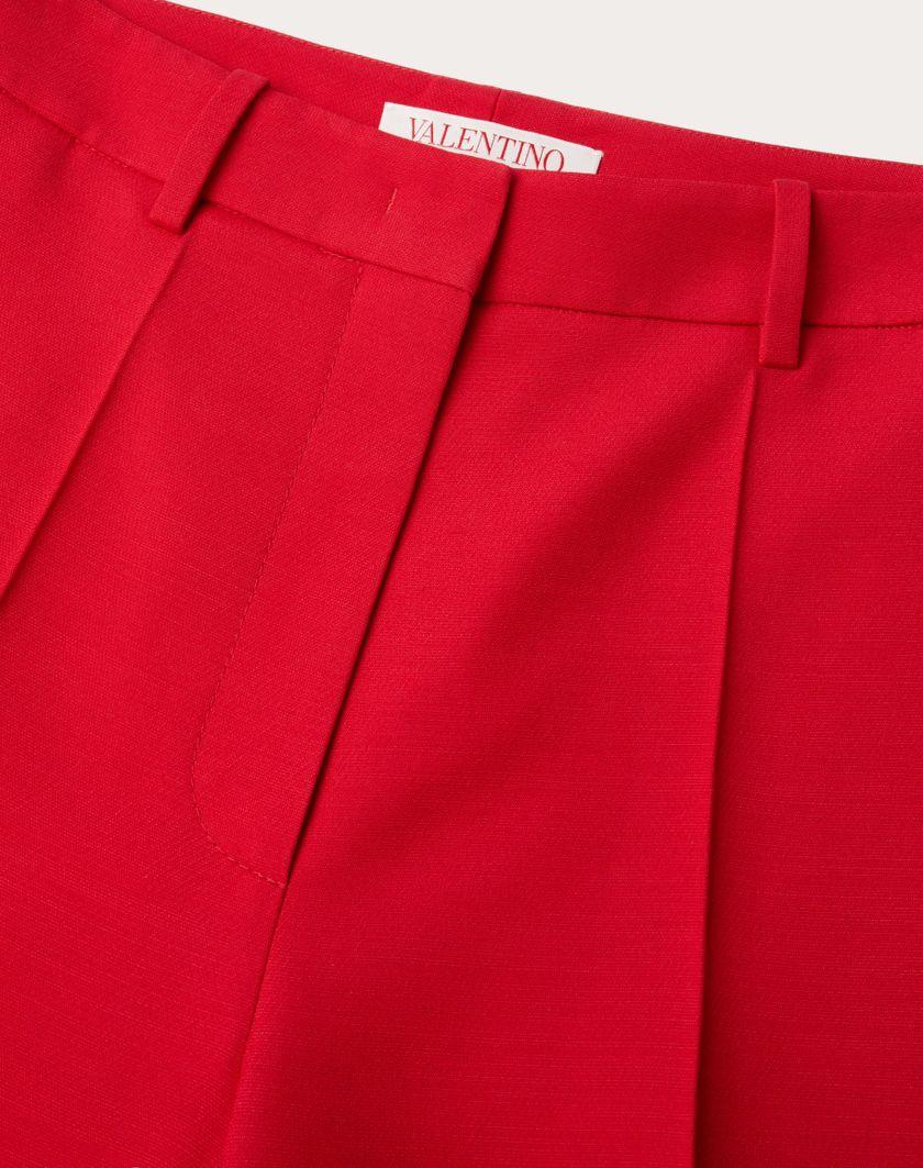 Valentino Handbags Pantaloni In Crepe Couture Per Donna In Rosso | Valentino IT