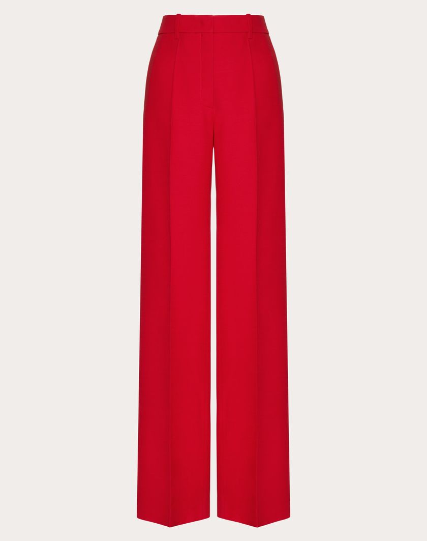 Valentino Handbags Pantaloni In Crepe Couture per Donna in Rosso | Valentino IT
