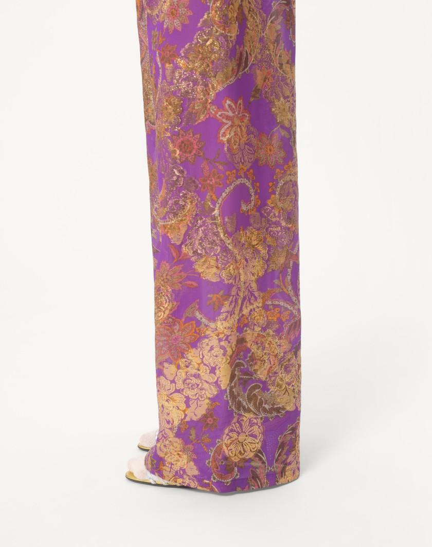 Valentino Handbags Pantaloni In Fil Coupe' Lame' Cachemire Apres L'hiver Per Donna In Multicolor | Valentino IT