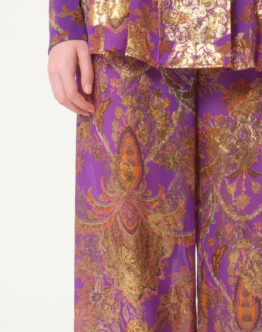 Valentino Handbags Pantaloni In Fil Coupe' Lame' Cachemire Apres L'hiver Per Donna In Multicolor | Valentino IT