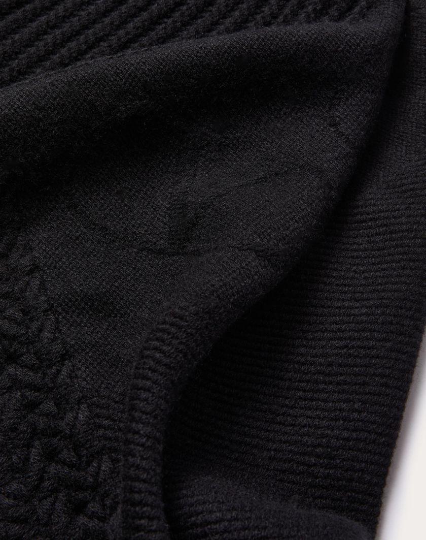 Valentino Handbags Poncho Vlogo Signature In Cachemire Per Donna In Nero | Valentino IT