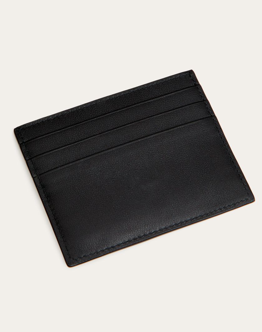 Valentino Handbags Portacarte Vlogo Signature In Vitello Per Uomo In Nero | Valentino IT