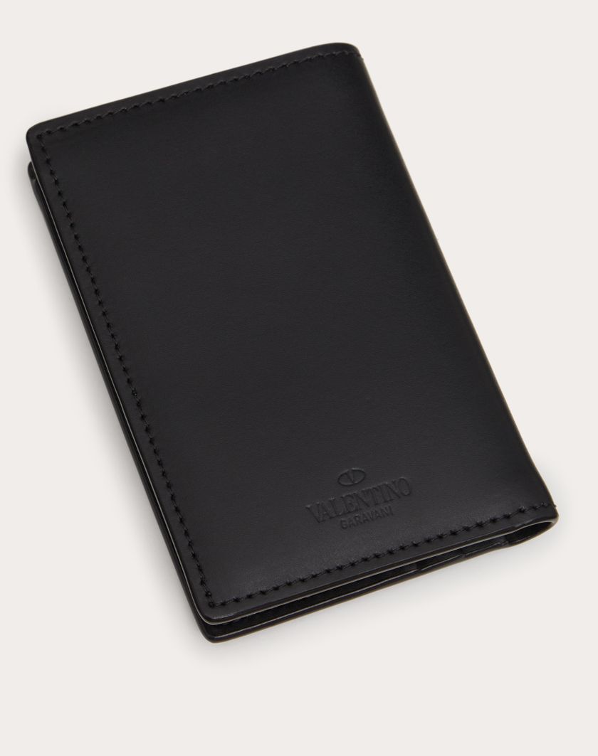 Valentino Handbags Portacarte Vltn Per Uomo In Nero/bianco | Valentino IT