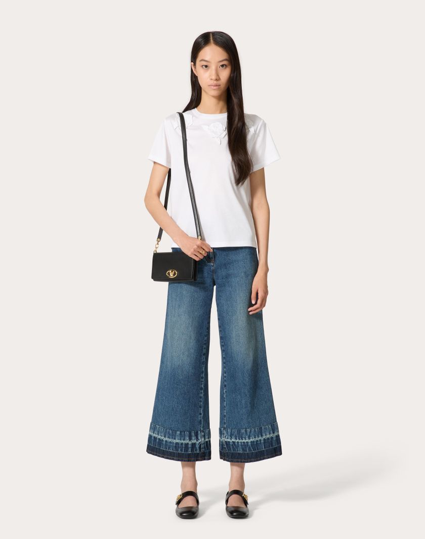 Valentino Handbags Portafoglio Con Tracolla Vlogo The Bold Edition In Nappa Per Donna In Rose Quartz | Valentino IT