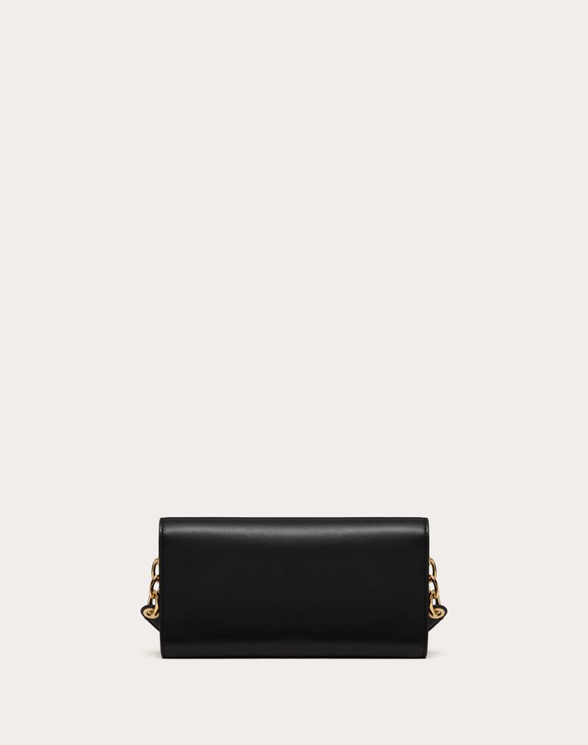 Valentino Handbags Portafoglio Con Tracolla Vlogo The Bold Edition In Nappa Per Donna In Nero | Valentino IT