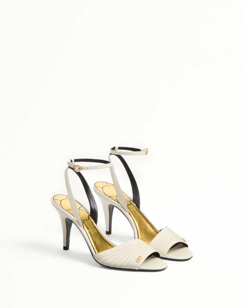 Valentino Handbags Sandalo Ladycrush In Capretto 85mm Per Donna In Avorio | Valentino IT