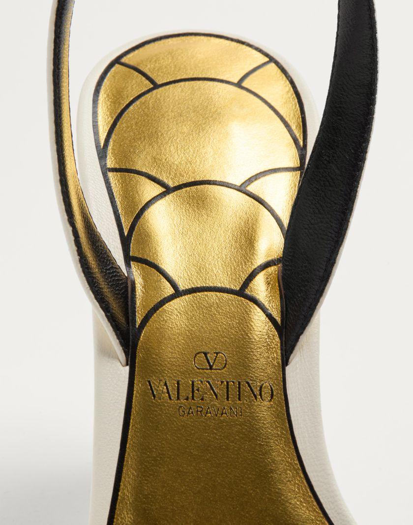 Valentino Handbags Sandalo Ladycrush In Capretto 85mm Per Donna In Avorio | Valentino IT