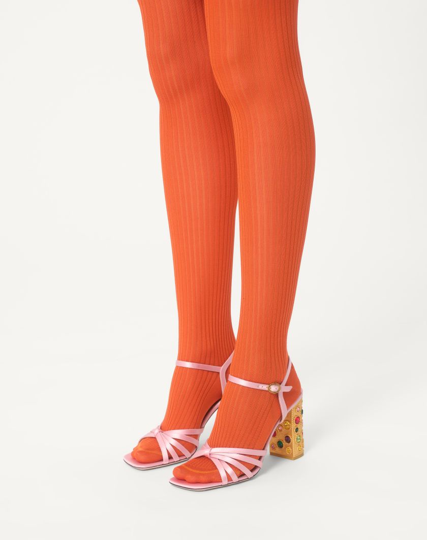 Valentino Handbags Sandalo Preshoes In Raso Con Cristalli 90mm Per Donna In Multicolor | Valentino IT