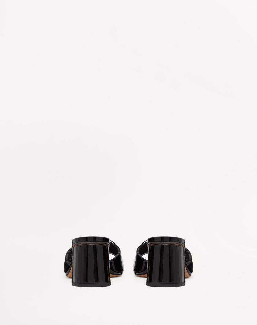 Valentino Handbags Sandalo Slide Vlogo Signature In Vernice 60mm Per Donna In Azzurro | Valentino IT