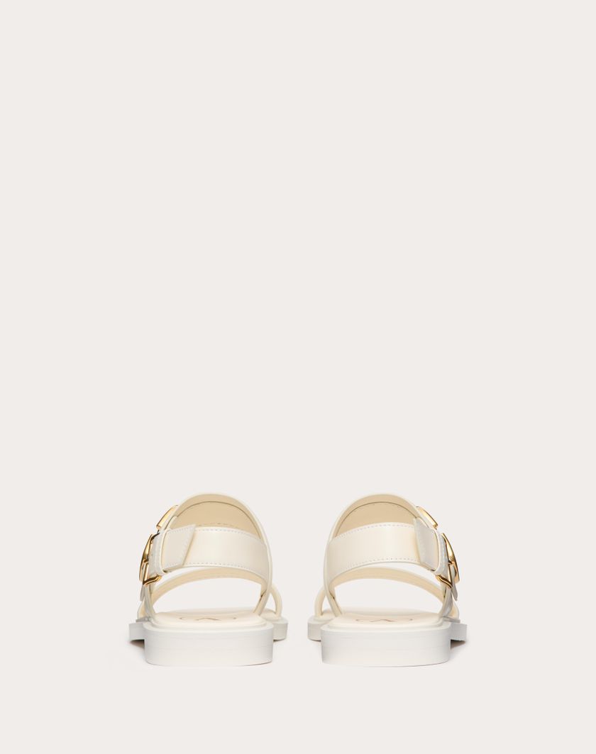 Valentino Handbags Sandalo Vlogo Signature In Vitello Per Donna In Nero | Valentino IT