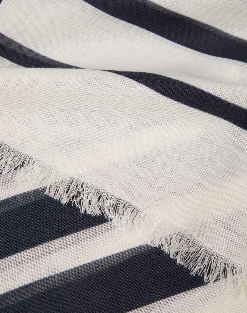 Valentino Handbags Scialle Barré Degradé In Cachemire E Seta Per Donna In Navy/avorio | Valentino IT