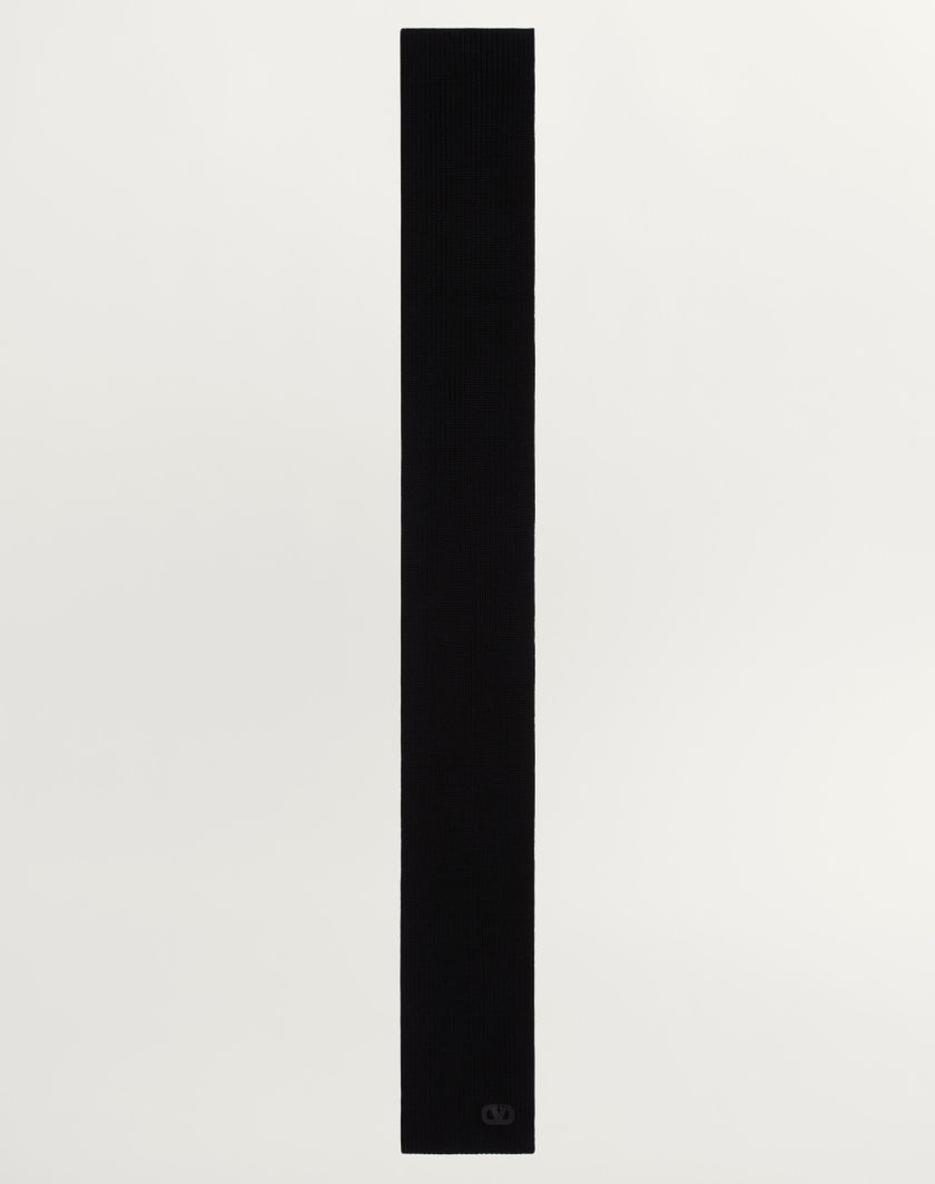 Valentino Handbags Sciarpa Vlogo Signature In Lana Per Uomo In Nero | Valentino IT