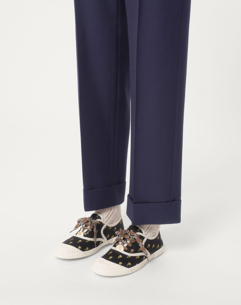 Valentino Handbags Sneaker Bay By Bay In Tessuto Papier Floral Per Donna In Multicolor | Valentino IT