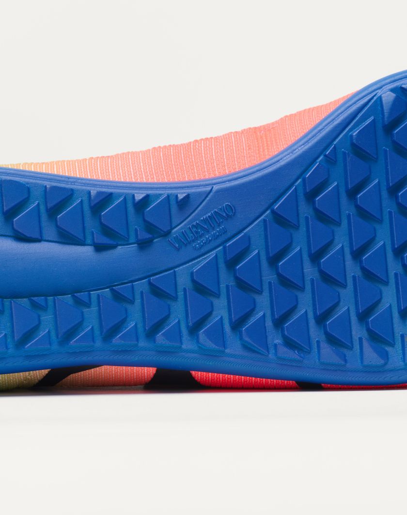 Valentino Handbags Sneaker Chromathon In Tessuto Tecnico Per Uomo In Corallo Fluo/verde Fluo/nero/grigio | Valentino IT