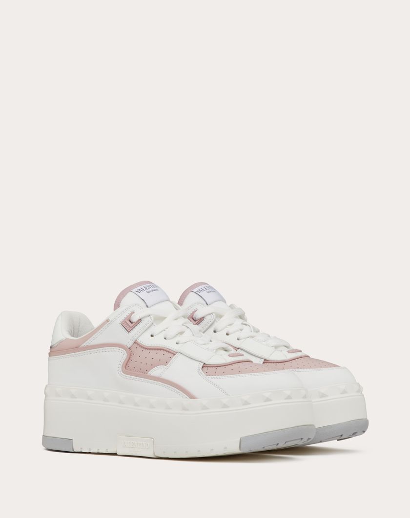 Valentino Handbags Sneaker Freedots Xl In Vitello Per Donna In Bianco/rose/silver | Valentino IT