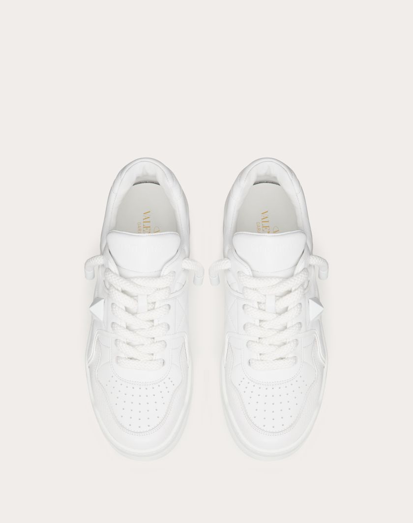 Valentino Handbags Sneaker Low-top One Stud Xl In Nappa Per Uomo In Bianco | Valentino IT