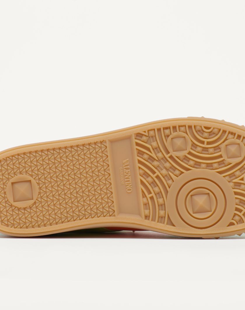 Valentino Handbags Sneaker Low Top Upvillage In Crosta E Nylon Per Uomo In Acid Bluette | Valentino IT