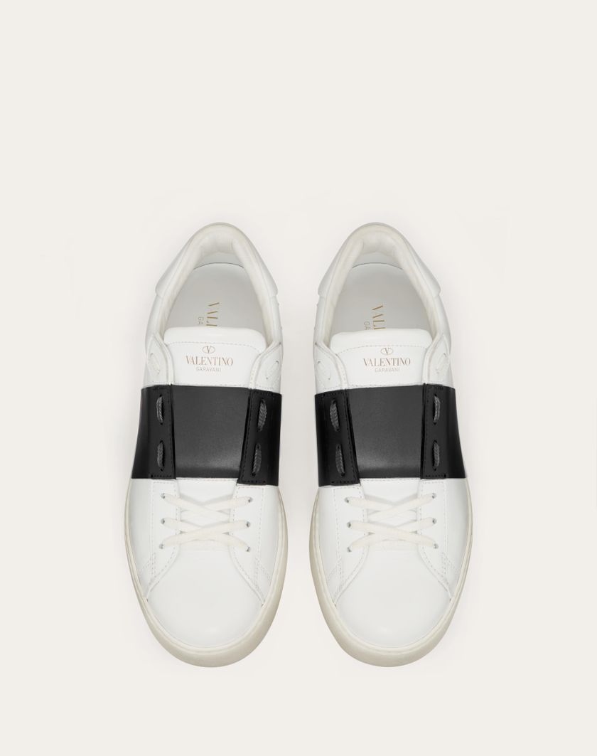 Valentino Handbags Sneaker Open In Vitello Per Uomo In Bianco/marine | Valentino IT