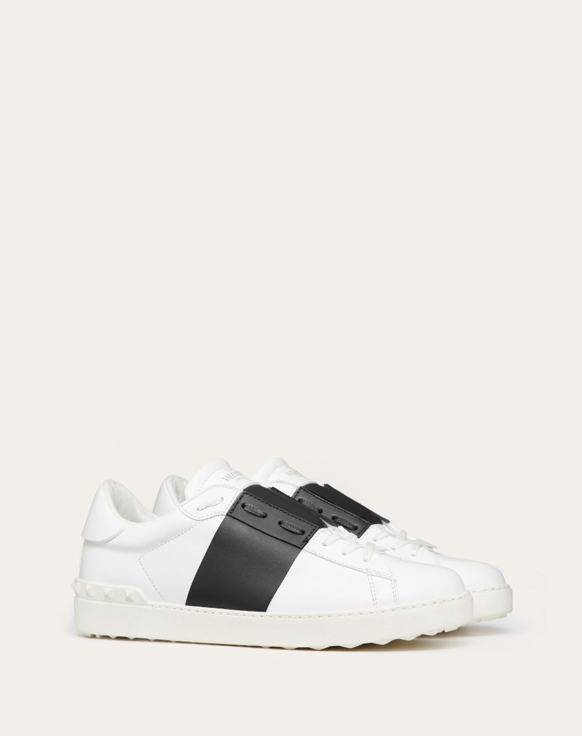 Valentino Handbags Sneaker Open In Vitello Per Uomo In Bianco/verde | Valentino IT