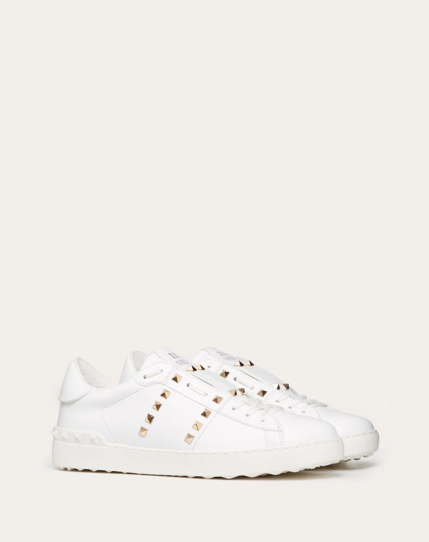 Valentino Handbags Sneaker Rockstud Untitled In Vitello Per Uomo In Bianco | Valentino IT