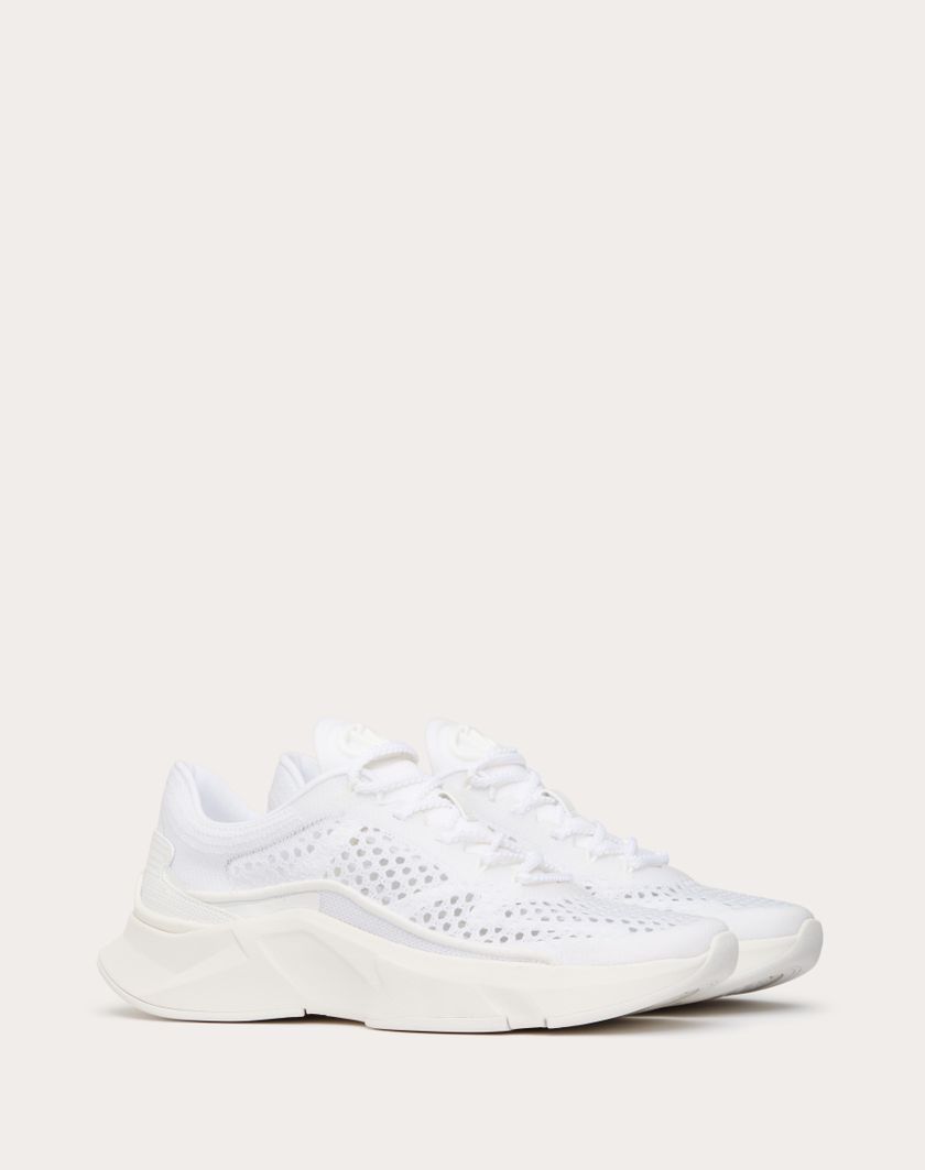 Valentino Handbags Sneaker True Actress In Rete Per Donna In Bianco | Valentino IT