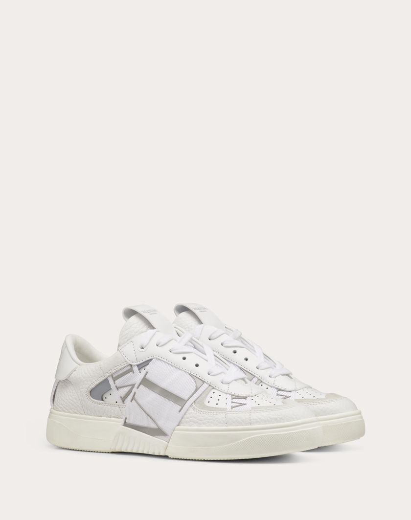 Valentino Handbags Sneaker Vl7n In Vitello E Nastri Per Donna In Bianco | Valentino IT