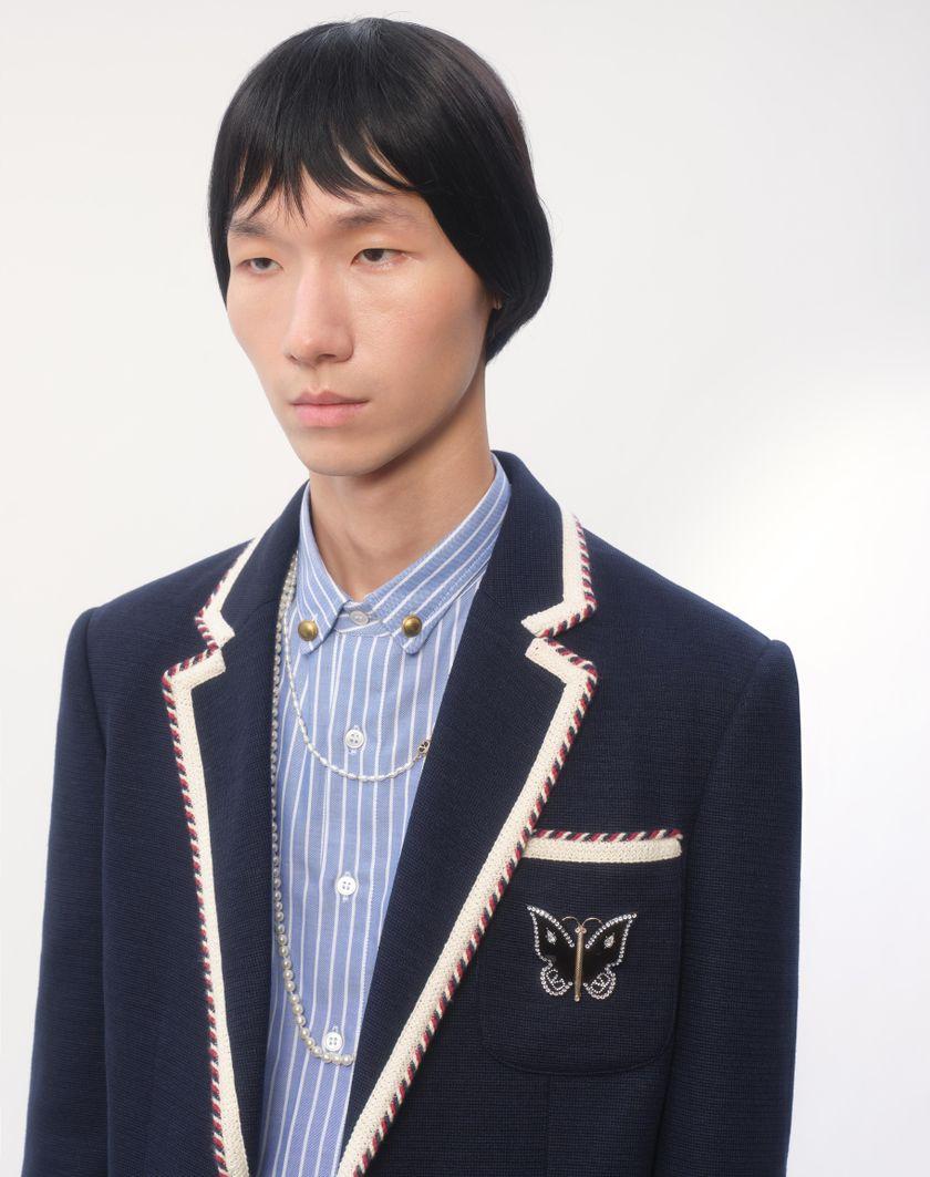 Valentino Handbags Spilla Valentino Garavani Bellailes In Metallo Resina E Cristalli Per Uomo In Tartaruga/oro/crystal | Valentino IT