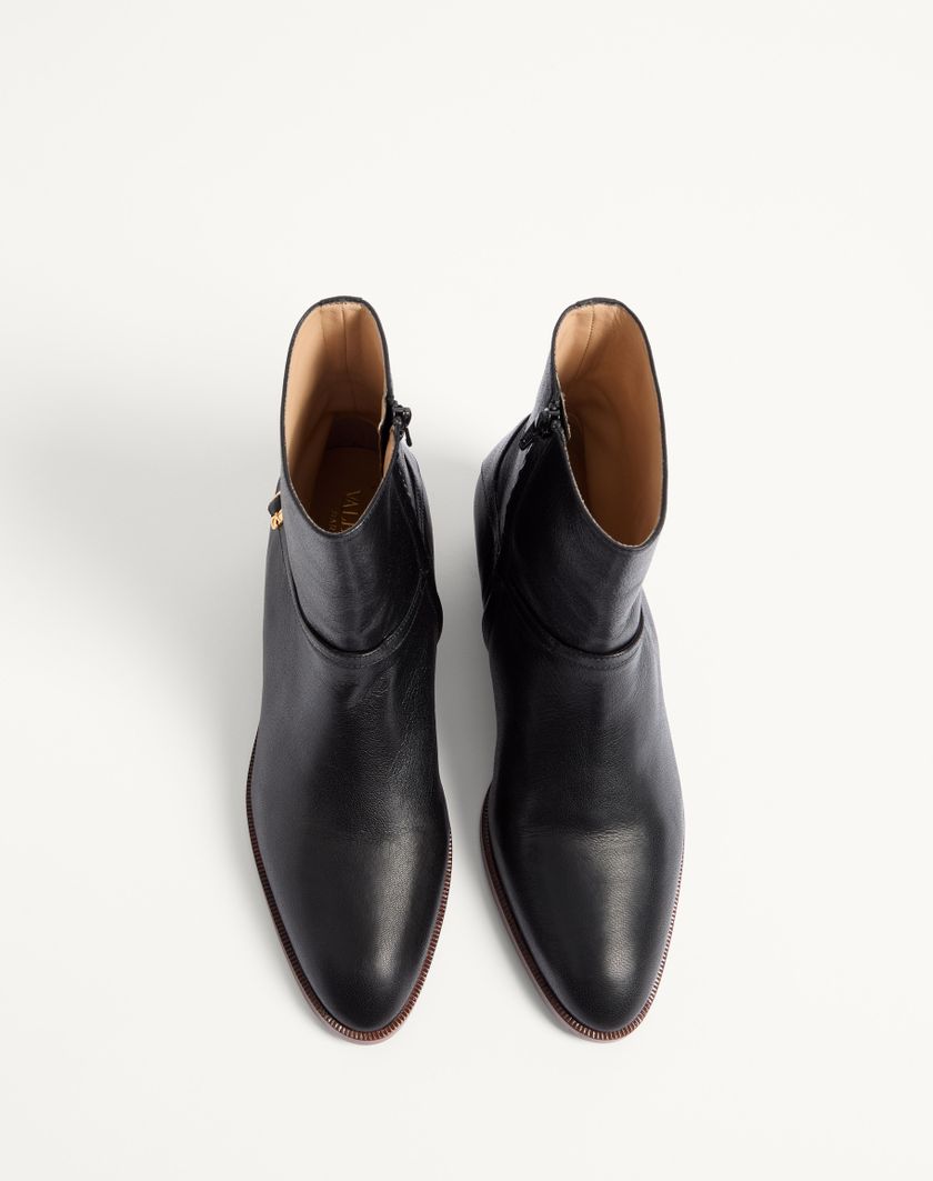 Valentino Handbags Stivaletto Pat In Capretto Per Uomo In Nero | Valentino IT