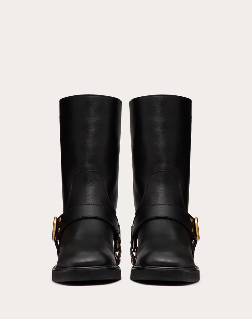 Valentino Handbags Stivaletto Vlogo Signature In Vitello 30mm Per Donna In Nero | Valentino IT